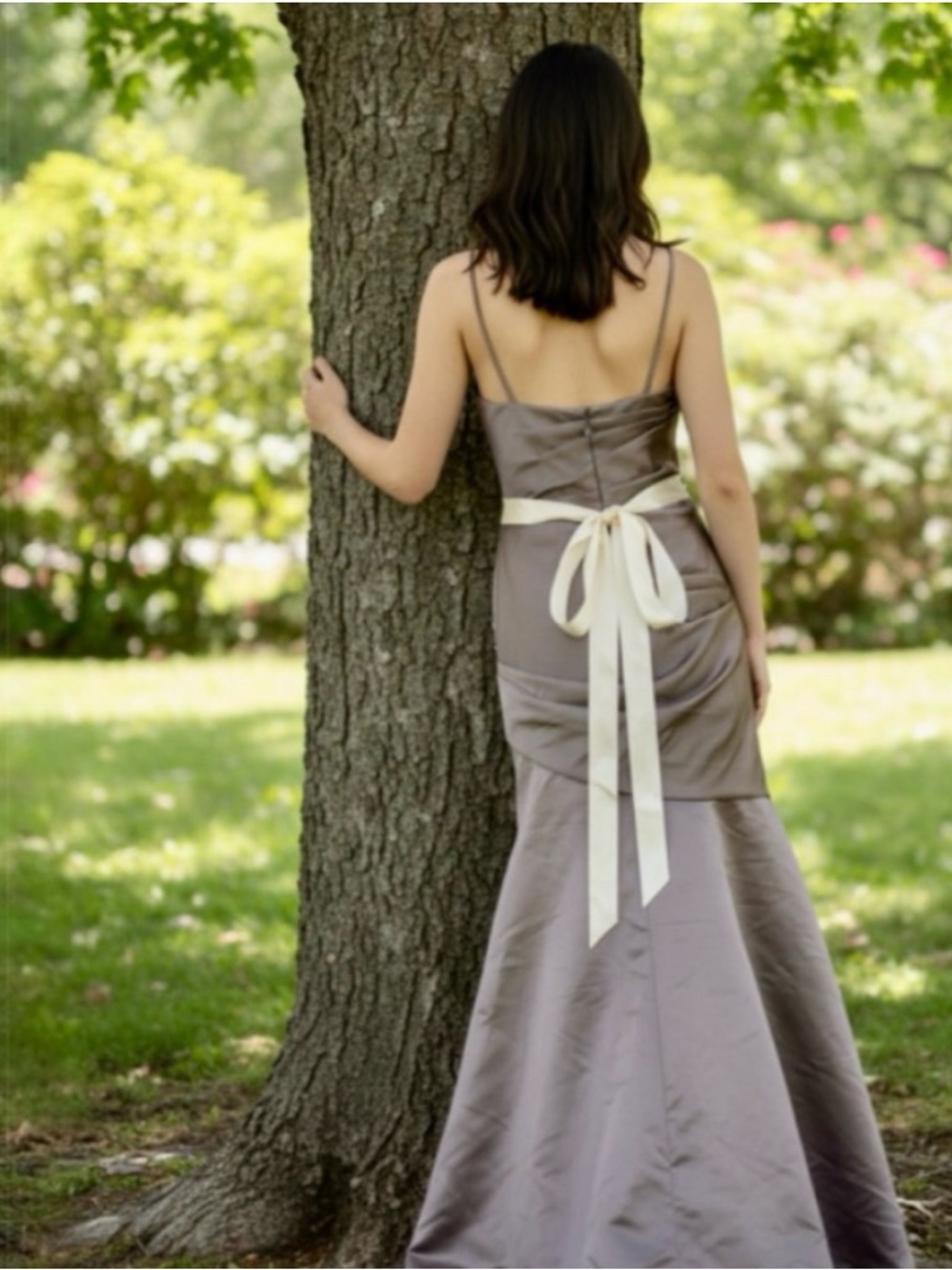 Wtoo by Watters & Watters Nordstrom Gray Bridesmaid Gown Size 6 - Picture 5 of 11